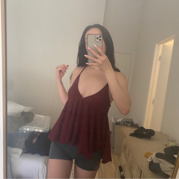 Urban Outfitters Wine Flowy Tank - Picture 5 of 8